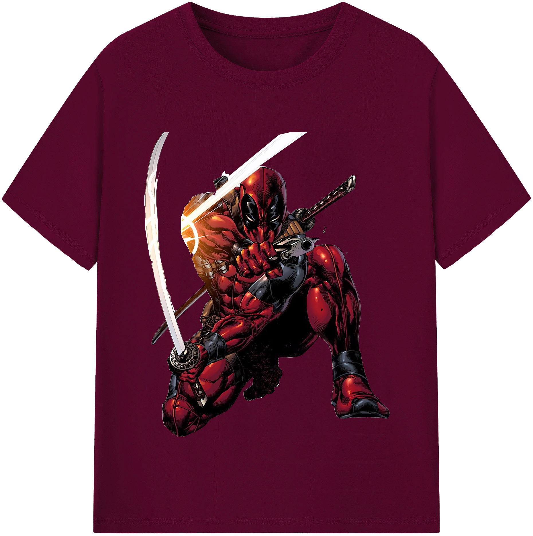 （画像用） Deadpool デッドプール レディースカジュアルプリントTシャツ（綿100％）